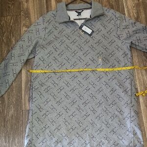 Tommy Hilfiger Gray Logo Pattern Pullover